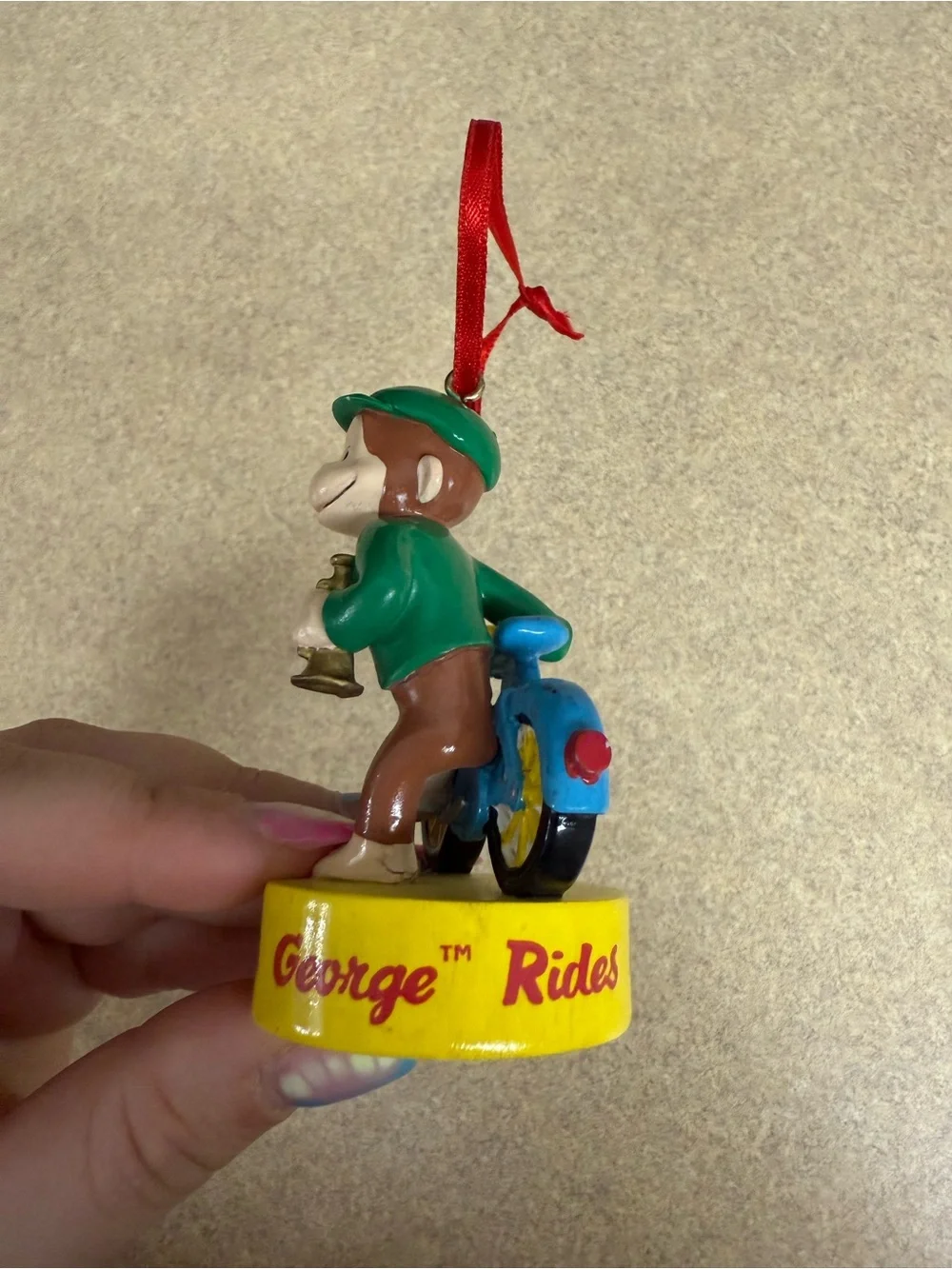 Curious George Rides a Bike Christmas Tree Ornament